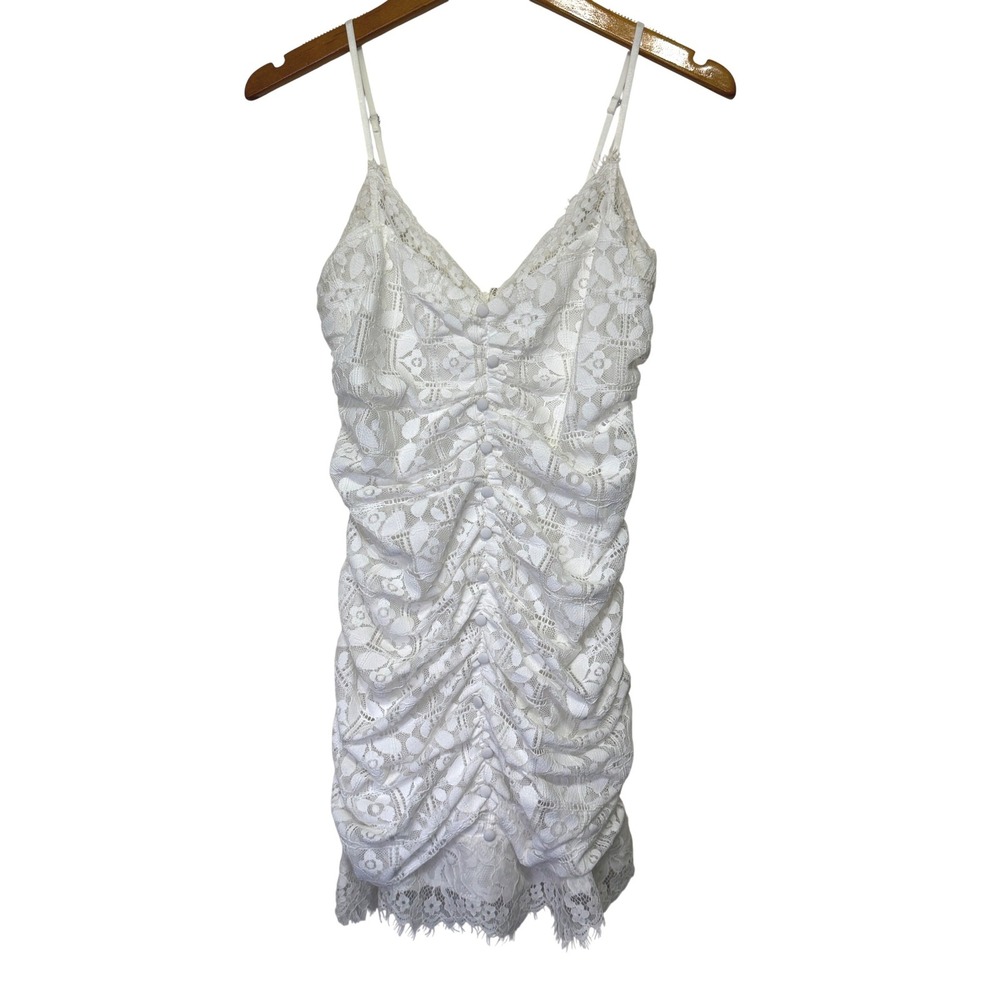 For Love & Lemons Samira Mini Dress M White